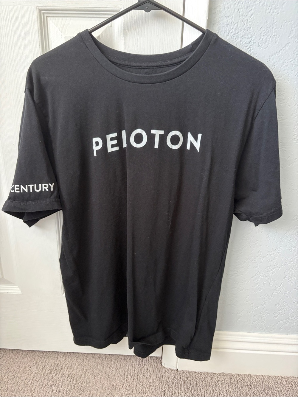 Peloton Black Short Sleeve Tee with White Logo